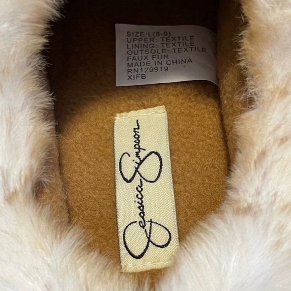 Jessica Simpson Faux Fur Lined Memory Foam Slippers - Picture 5 of 11